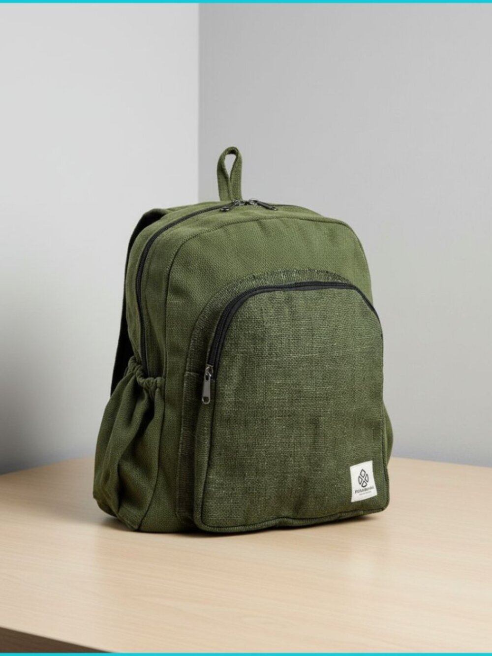 Hemp Backpack - Eco Friendly Daypack for Travel Hiking Lightweight